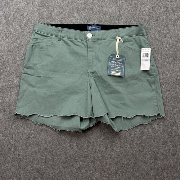 Democracy Ab Solution High Rise Shorts Women's Size 20W Scallop Cut Off NWT - Picture 1 of 12